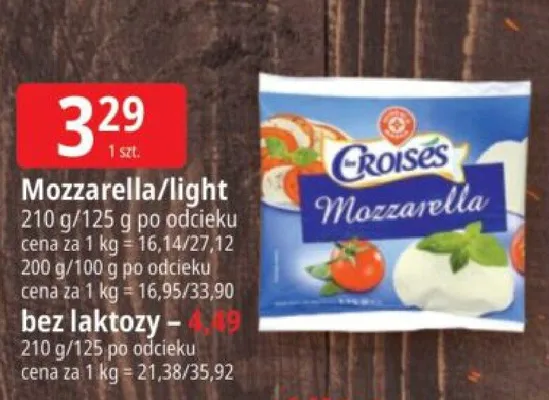 Mozzarella Croisés promocja w Leclerc