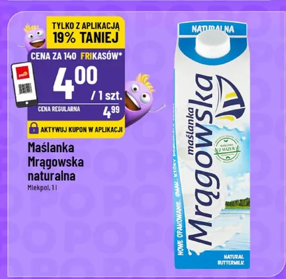 Maślanka mrągowska naturalna promocja w POLOmarket