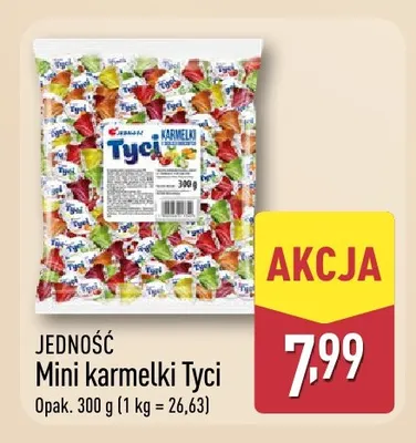 Mini karmelki Tyci Jedność promocja w Aldi