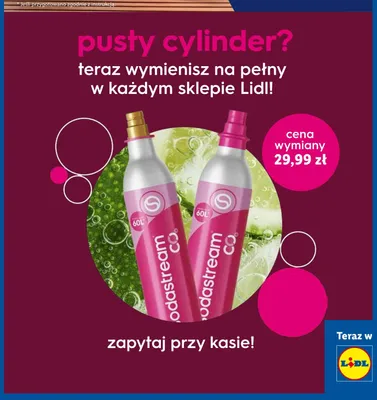 Cylinder CO2 Sodastream wymiana promocja w Lidl