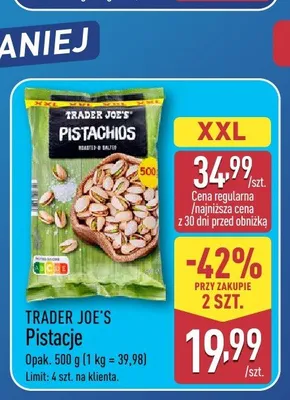 Pistacje Trader Joe's promocja w Aldi