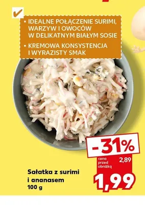 Sałatka z surimi i ananasem promocja w Kaufland