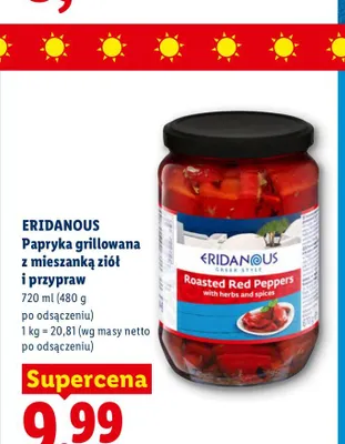 Papryka grillowana z mieszanką ziół i przypraw Eridanous promocja w Lidl