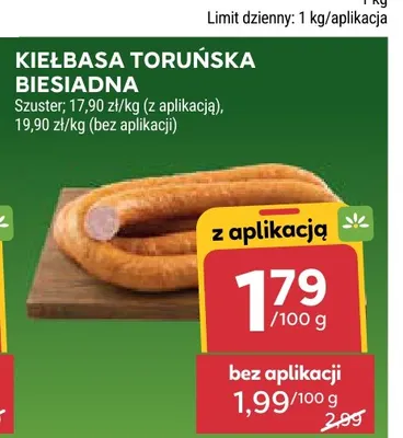 Kiełbasa toruńska biesiadna Szuster promocja w Stokrotka