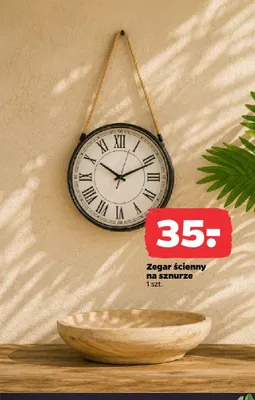 Zegar ścienny na sznurze promocja w Netto