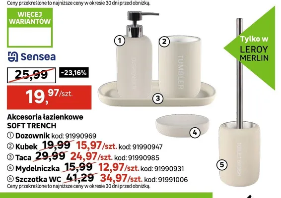 Dozownik Sensea SOFT TRENCH promocja w Leroy Merlin