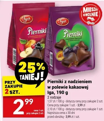 Pierniki z nadzieniem w polewie kakaowej promocja w Twój Market