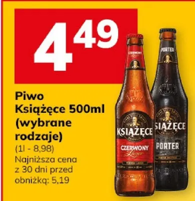Piwo Książęce wybrane rodzaje promocja w Hitpol