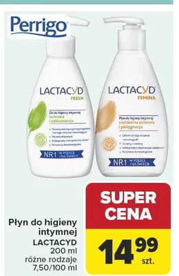 Płyn do higieny intymnej Lactacyd Femina promocja w Carrefour