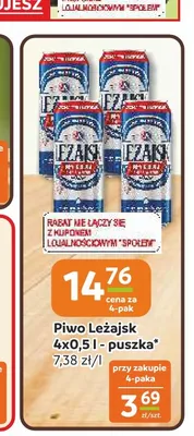 Piwo Leżajsk Pełne 4-pak promocja w Społem Częstochowa