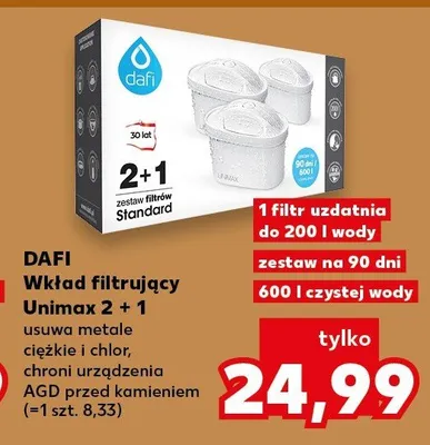 Wkład filtrujący Unimax 2+1 promocja w Kaufland