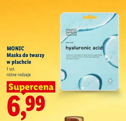Maska do twarzy w płachcie promocja w Lidl