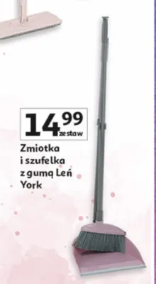 Zmiotka i szufelka z gumą Leń promocja w Auchan