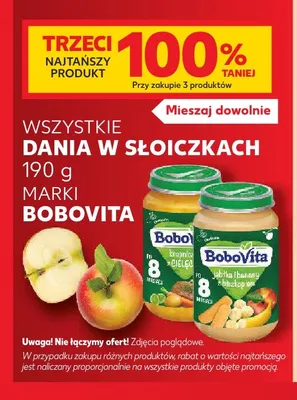 Danie BoboVita Jabłka i banany z biszkoptem promocja w Kaufland