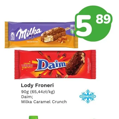 Lody Froneri Milka Caramel Crunch promocja w Limonka