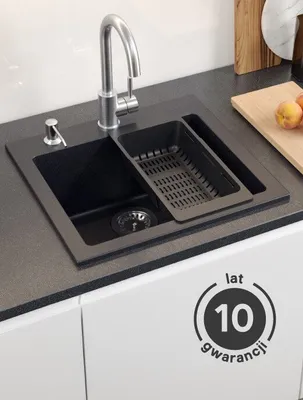 Zlew kuchenny granitowy Quadron Luxo 100 promocja w Castorama