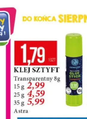 Klej sztyft Astra 15 g promocja w Leclerc