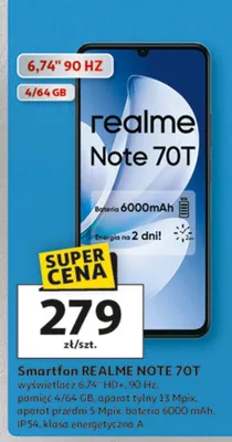 Smartfon REALME NOTE 70T promocja w Auchan