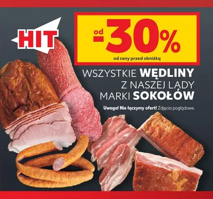 Wędliny z naszej lady marki Sokołów promocja w Kaufland