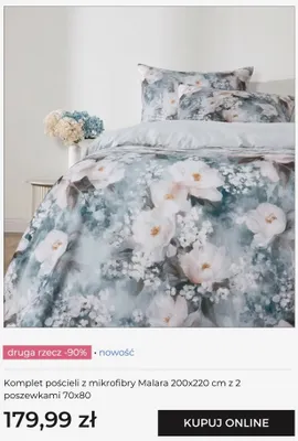 Komplet pościeli z mikrofibry Malara 200x220 cm z 2 poszewkami 70x80 Home & You promocja w home&you