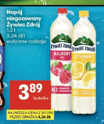 Napój niegazowany Żywiec Zdrój Cytrynowy promocja w Delikatesy Centrum