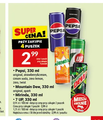 Napój gazowany Pepsi cream soda 330 ml promocja w Twój Market