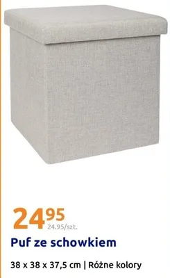 Puf ze schowkiem 38 x 38 x 37,5 cm promocja w Action