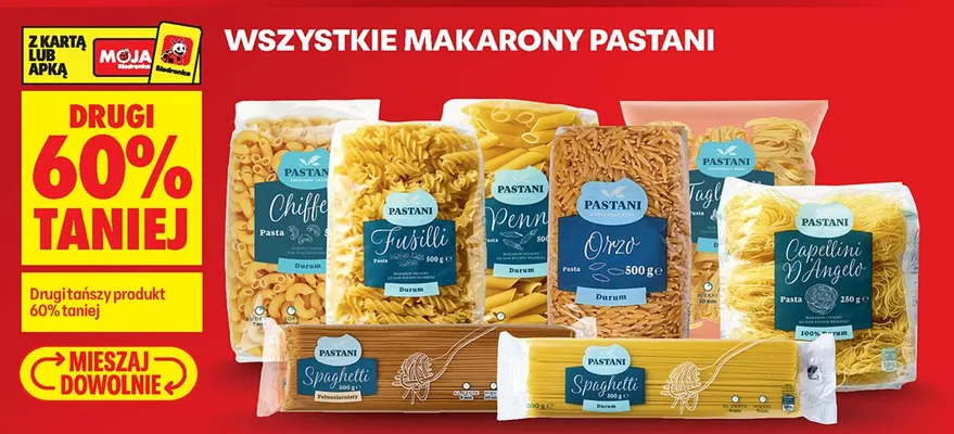 Makaron Fusilli Pastani promocja w Biedronka