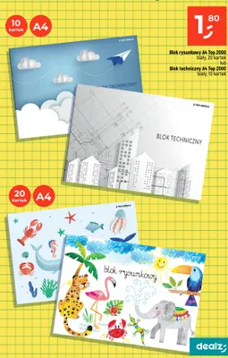 Blok techniczny A4 Top 2000 biały promocja w Dealz