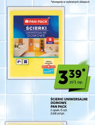 Ścierki uniwersalne domowe Pan Pack promocja w Euro Sklep