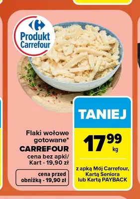 Flaki wołowe gotowane Carrefour promocja w Carrefour Market
