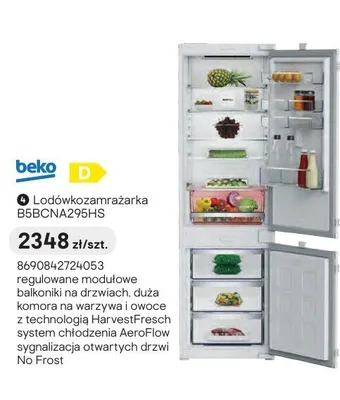 Lodówkozamrażarka beko B5BCNA295HS promocja w Castorama
