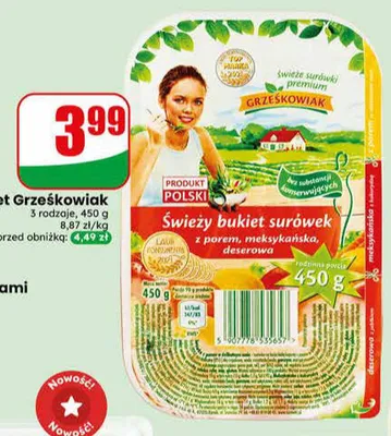 Surówka bukiet Grześkowiak deserowa promocja w Dino