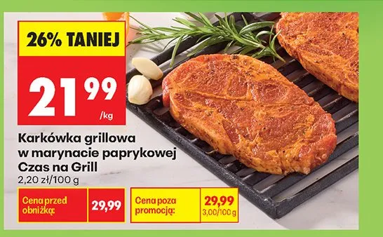 Karkówka grillowa w marynacie paprykowej Czas na Grill promocja w Biedronka