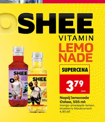 Napój lemonade Oshee mango-pineapple-lemon promocja w Biedronka