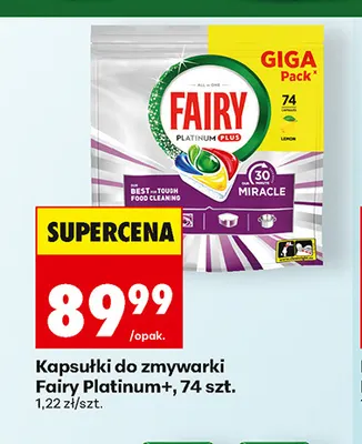Kapsułki do zmywarki Fairy Platinum+ promocja w Biedronka