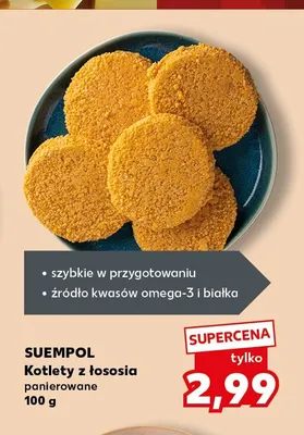 Kotlety z łososia panierowane Suempol promocja w Kaufland