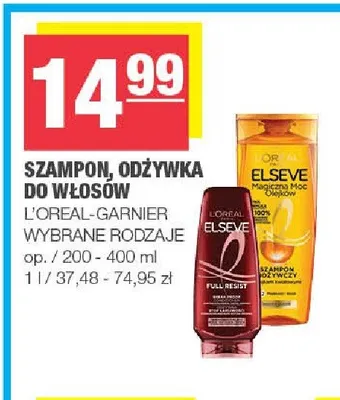 Szampon do włosów L'Oreal Elseve Full Resist promocja w SPAR