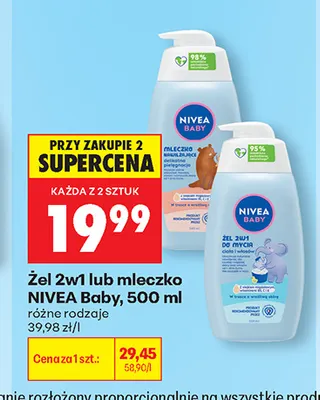 Żel 2w1 do mycia ciała i włosów Nivea Baby promocja w Biedronka
