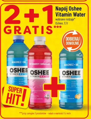 Napój Oshee Vitamin Water wybrane rodzaje promocja w POLOmarket