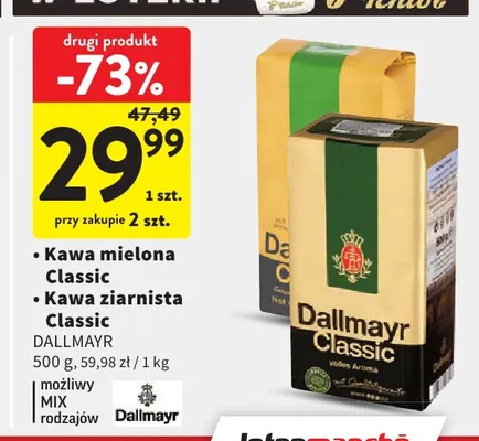 Kawa ziarnista Classic Dallmayr promocja w Intermarche