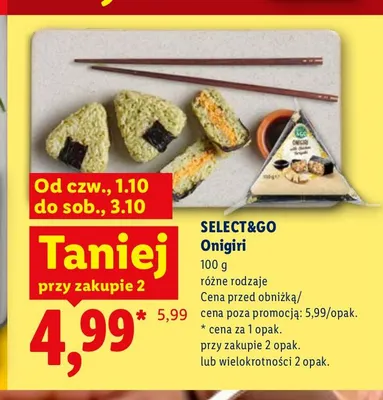 Onigiri Select & Go promocja w Lidl