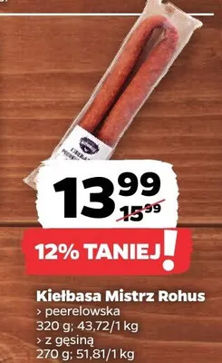 Kiełbasa toruńska Mistrz rohus promocja w Netto
