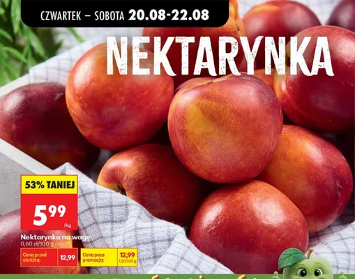 Nektarynka na wagę promocja w Biedronka