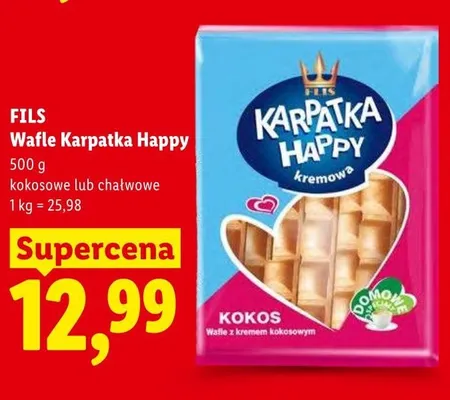 Wafle Karpatka Happy chałwowe Fils promocja w Lidl