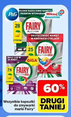 Kapsułki do zmywarki Fairy Platinum Plus Miracle promocja w Carrefour