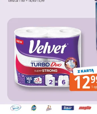 Ręcznik papierowy Velvet Turbo Duo promocja w Leclerc