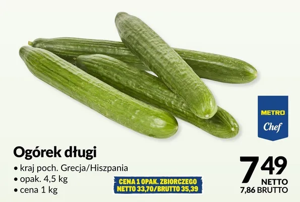 Ogórek długi promocja w Makro