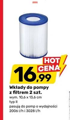 Wkłady do pompy z filtrem 2szt. wym. 10,6x13,6cm typ II promocja w Bricomarche