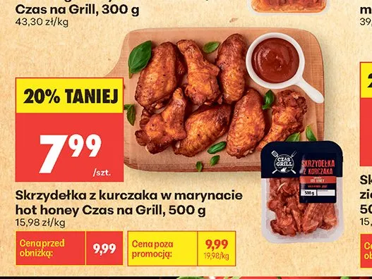 Skrzydełka z kurczaka w marynacie hot honey Czas na Grill promocja w Biedronka